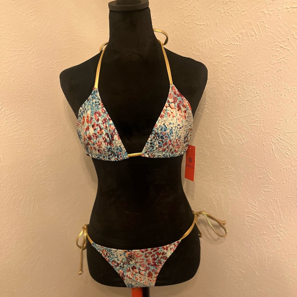 Colorful Women's Halter Bikini